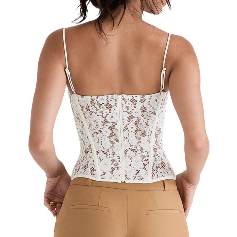 house of CB ‘Mila’ Ivory Lace underwired woven corset NWOT - Picture 3 of 8